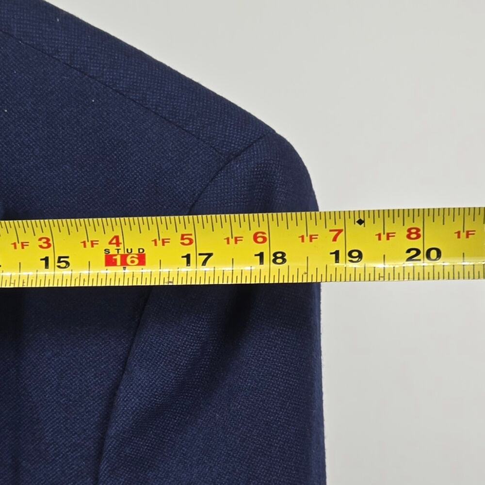 Caruso Mens Sport Coat Blazer Suit Jacket Blue Wool Size 48 7R - Picture 8 of 9